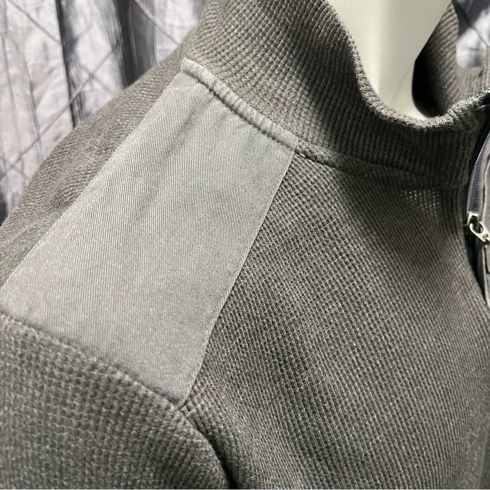Alfani mock neck 1/4 zip up lightweight waffle shirt - Picture 4 of 8